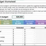 Little Wedding Guide's Wedding Budget Worksheet in Excel format.