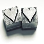 Wedding themed heart stamps for invitations and decor.